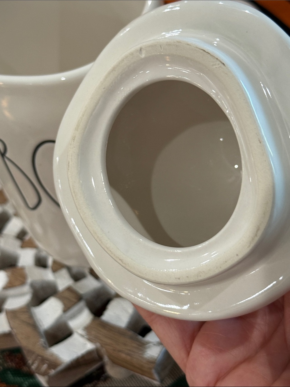 BRAND NEW RAE DUNN White Ceramic 'BOO' Mug with Ghost Lid NWT - Picture 6 of 11